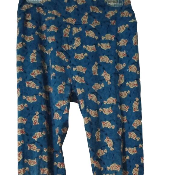 LuLaRoe Leggings Blue - Fish - sz S - Picture 1 of 2